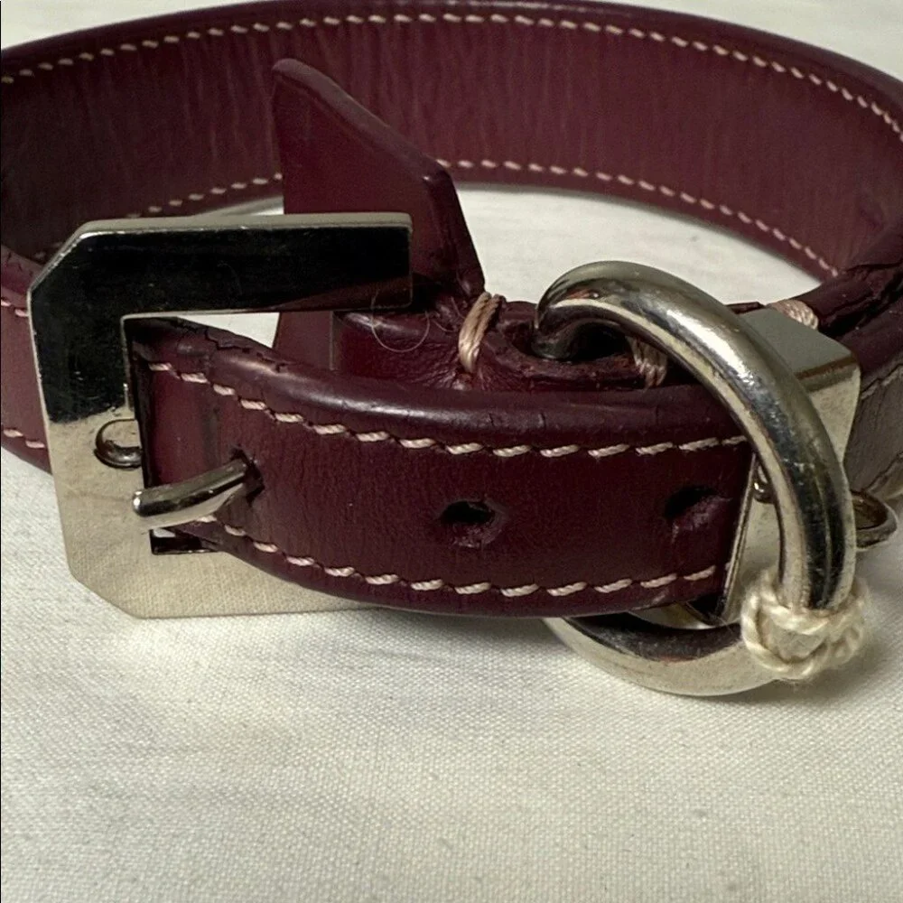 Goyard Bordeaux Leather Dog Collar – With Box & Dust Bag – EUC